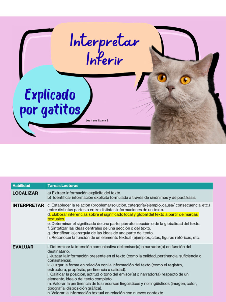 Interpretar Inferir | PDF