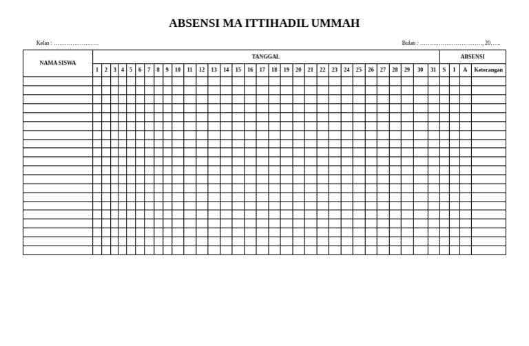 Buku Absensi | PDF