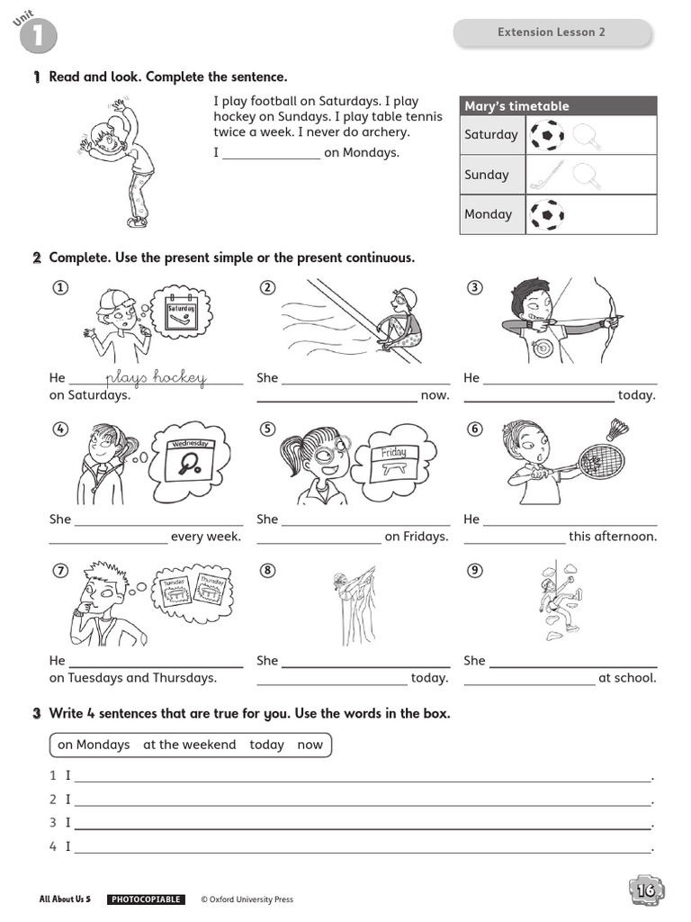 All About Us 5 Unit 1 | PDF