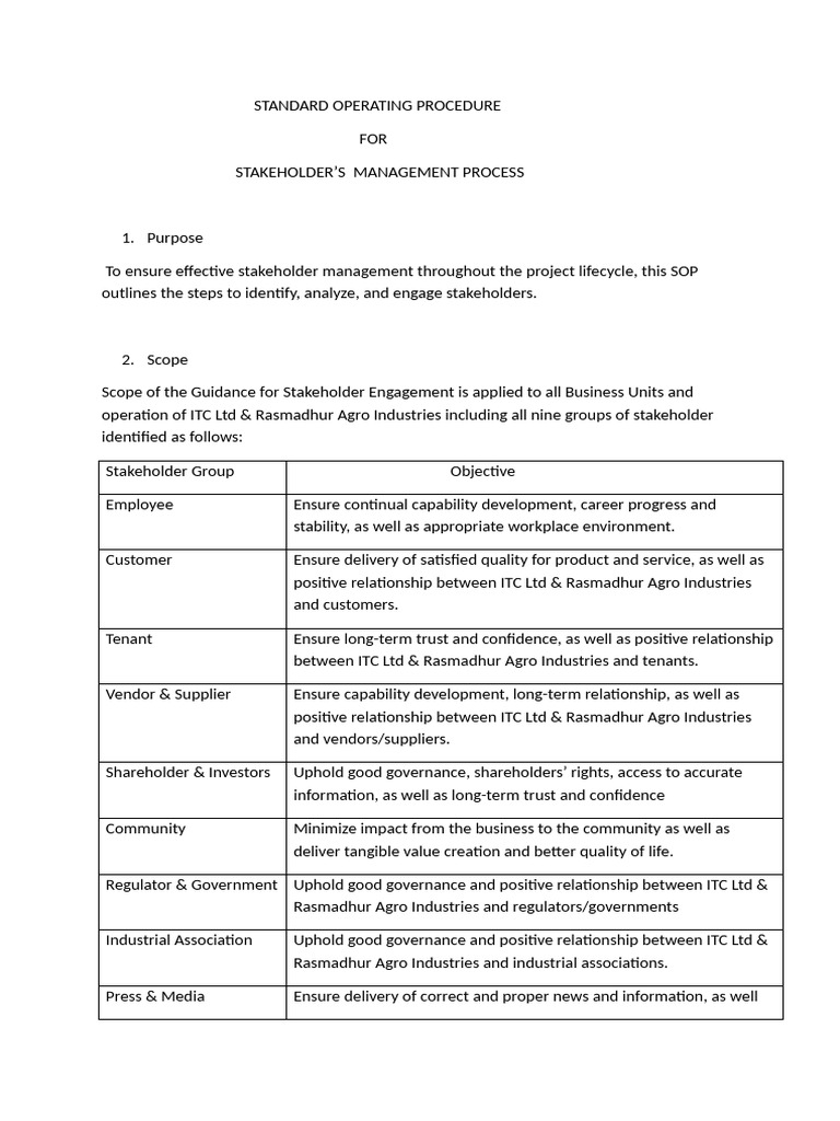 Standard Operating Procedure | PDF | Governance | Information