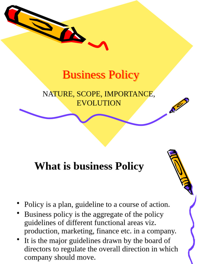 Evolution of Business Policy Overview | PDF | Policy | Strategic Management