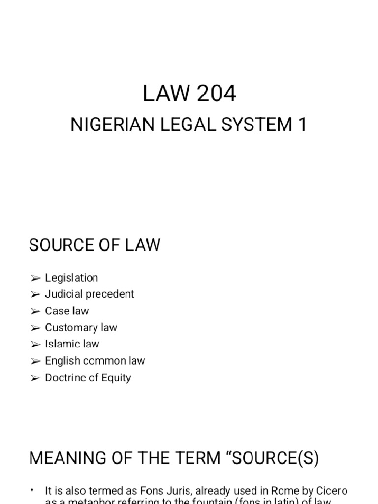 Law 204 | PDF