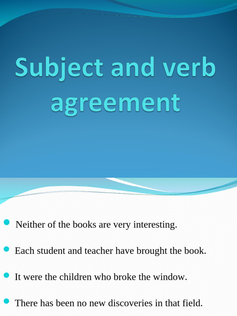 Subject Verb Agreement | PDF | Grammatical Number | Plural