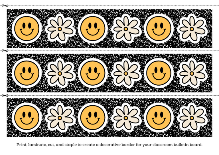 Bulletin Board Border Strips Poster Composition Stickers Style | PDF
