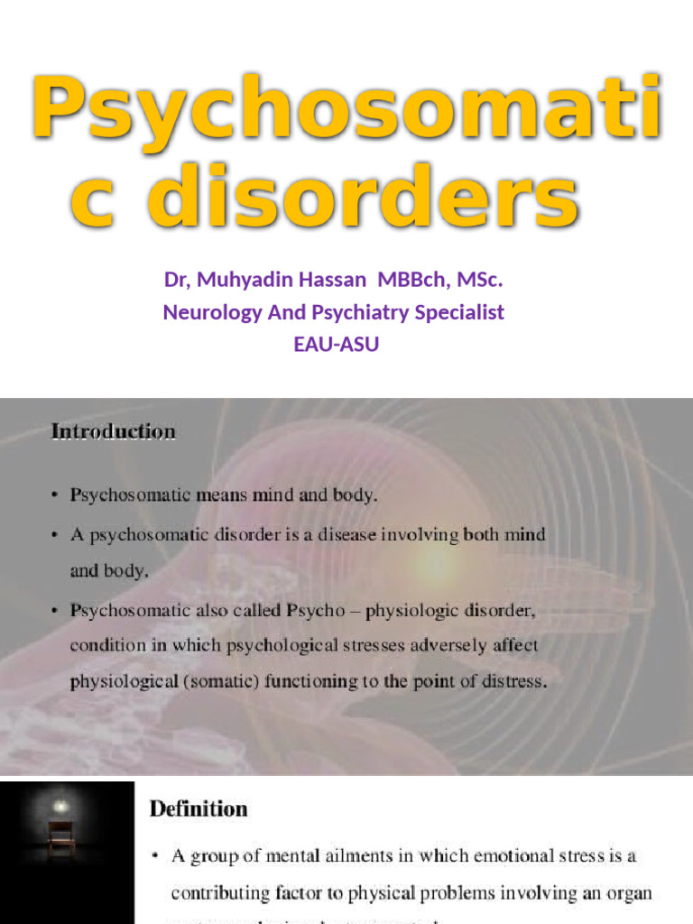 L18. Psychosomatic Disorders | PDF