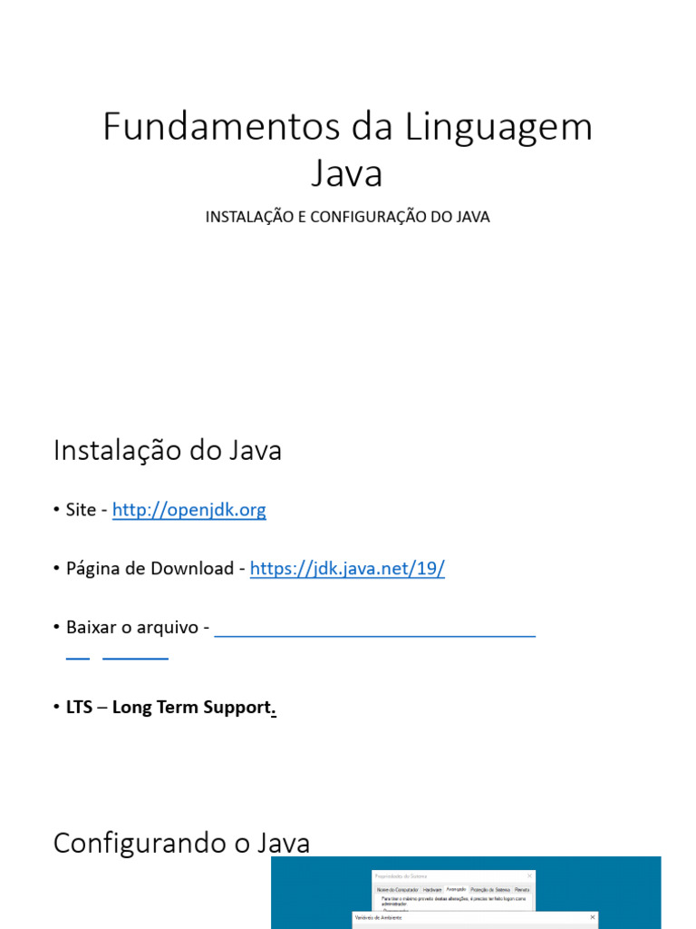 Instalação e Configuração do Java | PDF