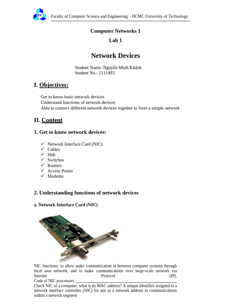 Understanding Network Interface Cards (NIC) | PDF | Computer Network ...