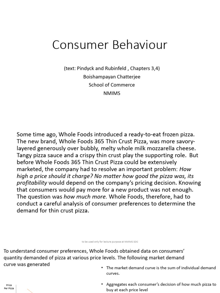 Understanding Consumer Demand for Pizza | PDF | Utility | Microeconomics