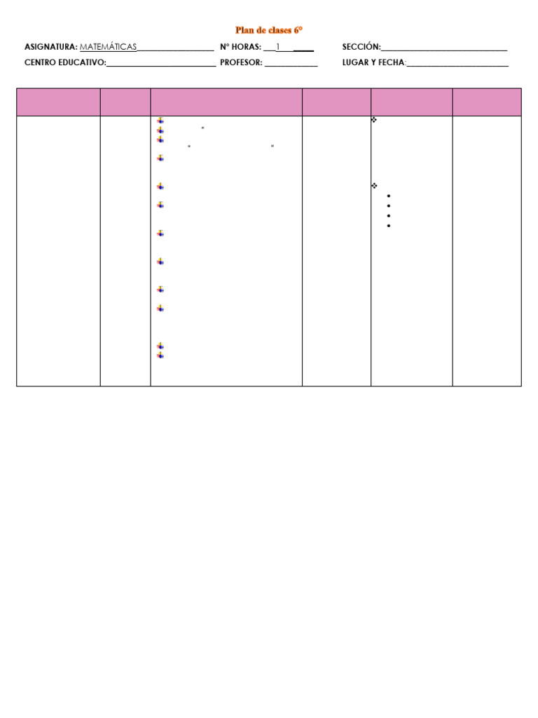 Plan de Clase | PDF | Maestros | Aprendizaje