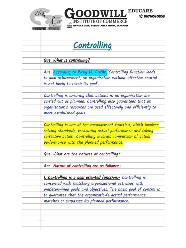 Controlling | PDF