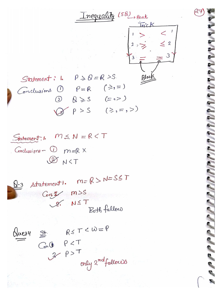 Inequalitie Class Notes | PDF