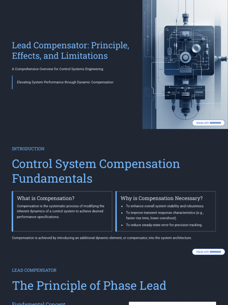 Lead Compensator Overview and Benefits | PDF | System | Computer ...