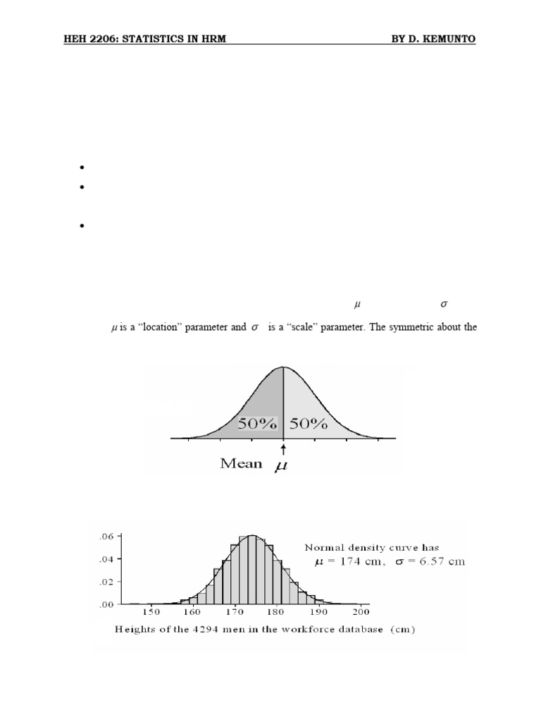 Normal Distribution in HRM Statistics | PDF | Normal Distribution ...