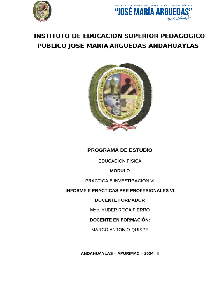 Instituto de Educacion Superior Pedagogico | PDF