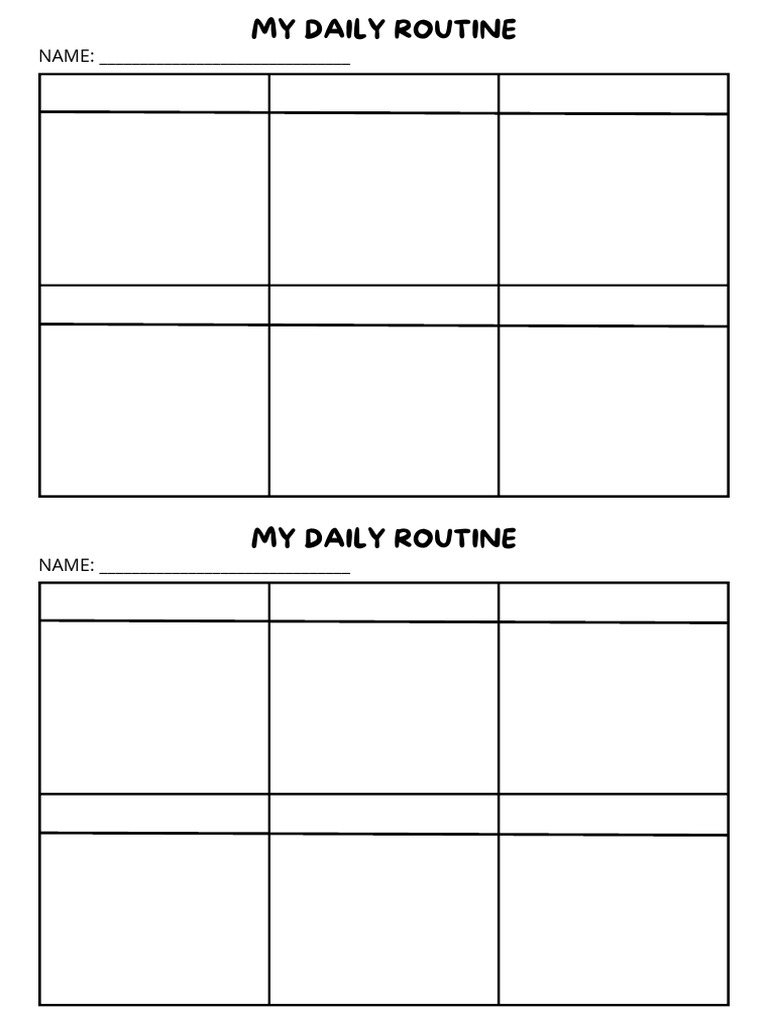 Daily Routine Strip | PDF