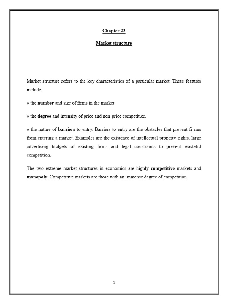 Understanding Market Structures: Competition vs. Monopoly | PDF ...