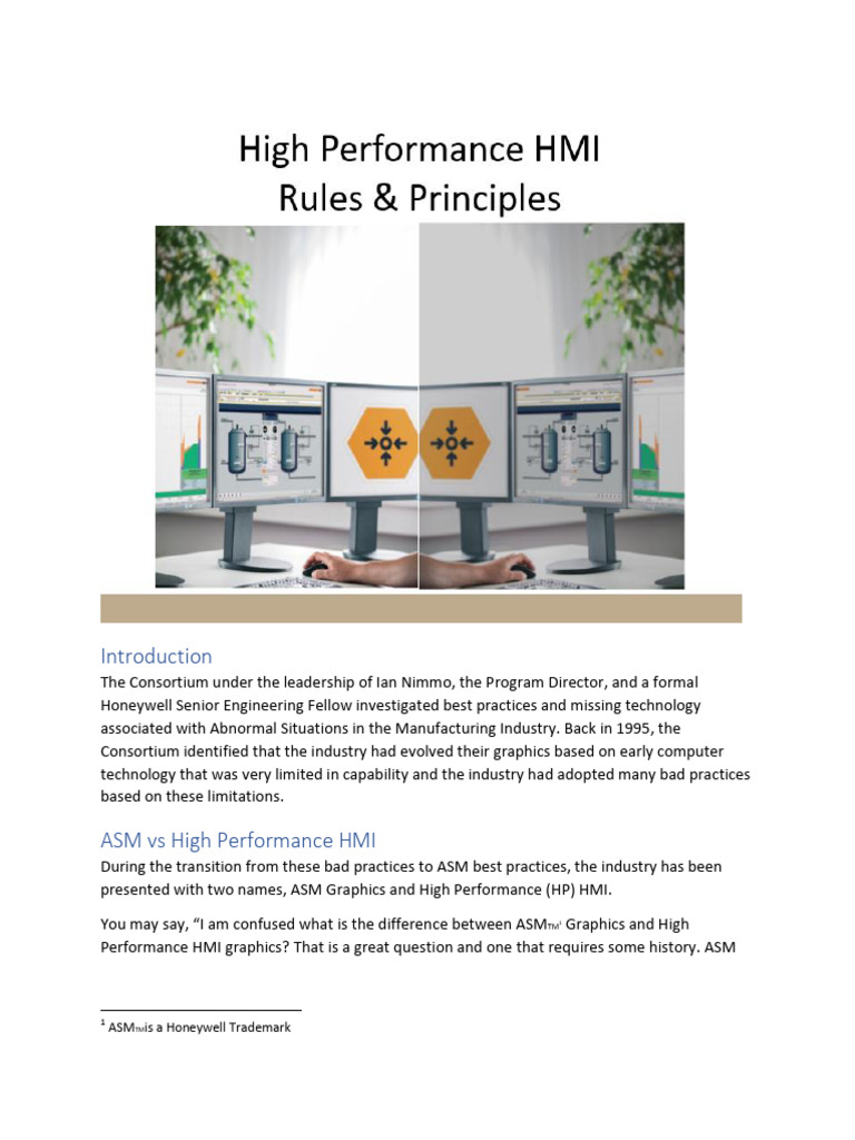 High Performance HMI Best Practices Guide | PDF | Information