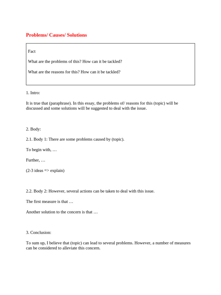 Task 2 - Problems Causes Solutions | PDF