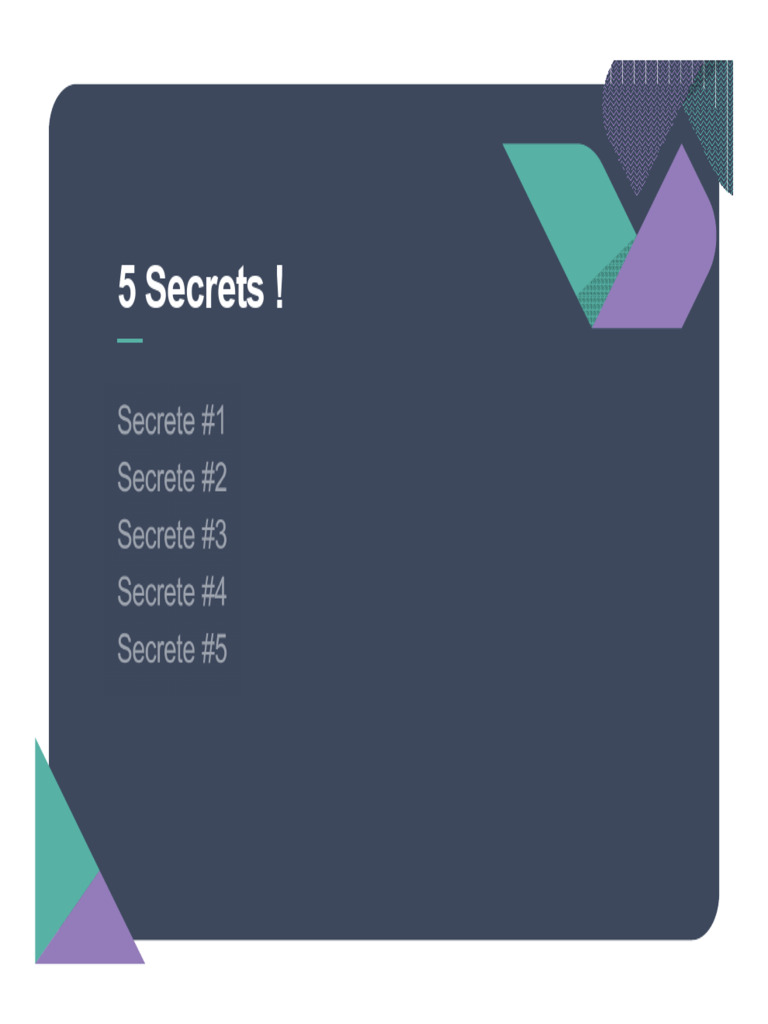 0104 5 Secretes Pdf