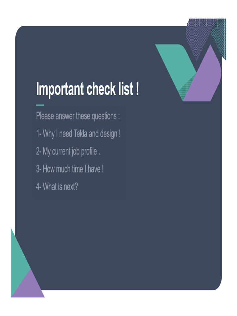 0101 Checklist | PDF