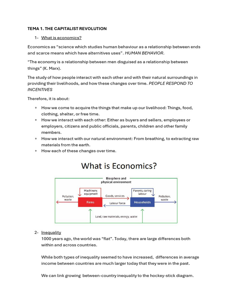 Tema 1. The Capitalist Revolution | PDF | Economic Growth | Capitalism
