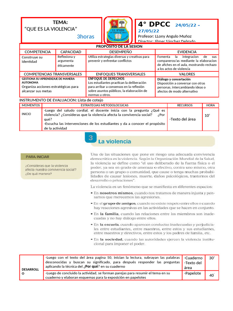 Estrategias para Abordar la Violencia | PDF | Evaluación | Modificación ...