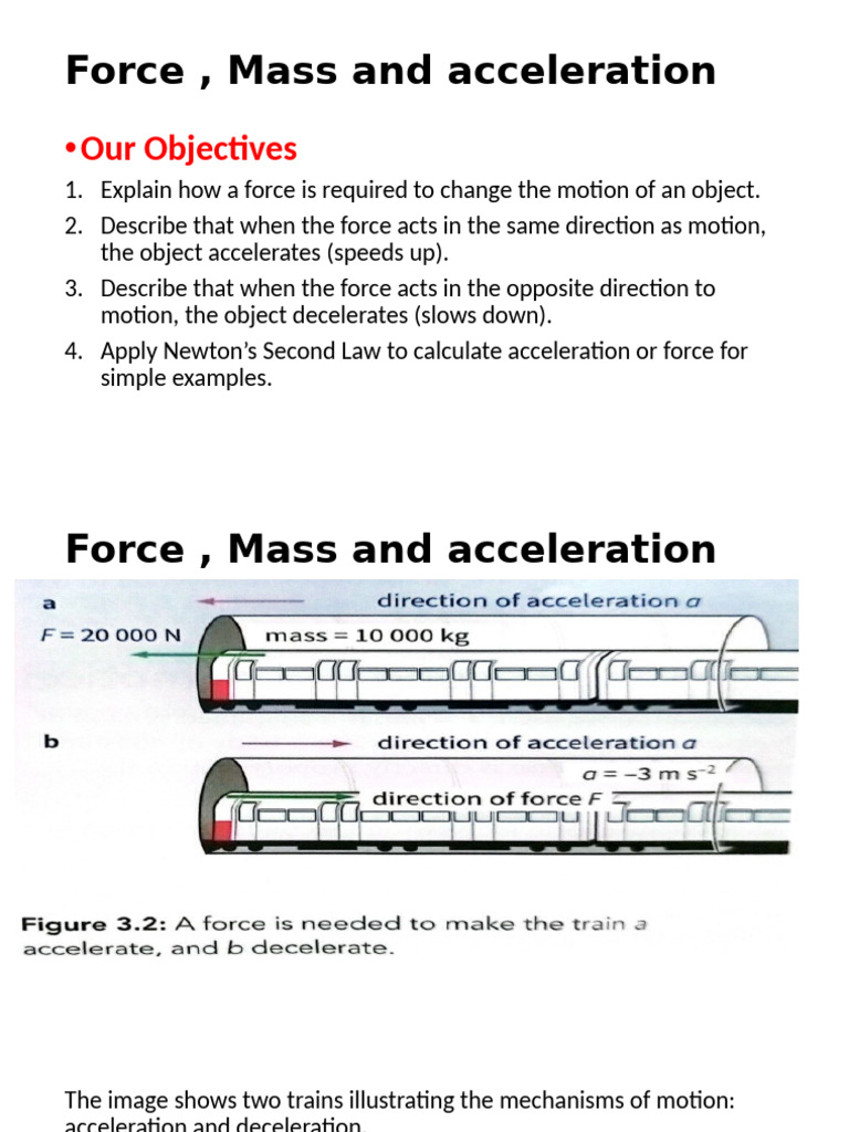 Force, Mass, and Acceleration Explained | PDF