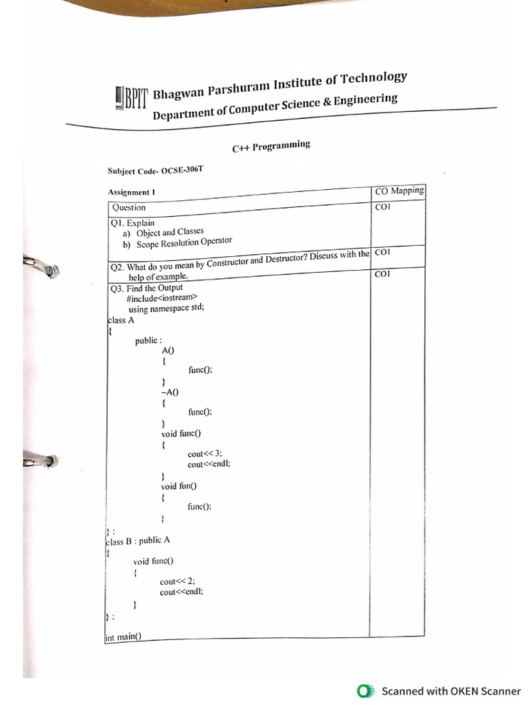 Assignment CPP | PDF