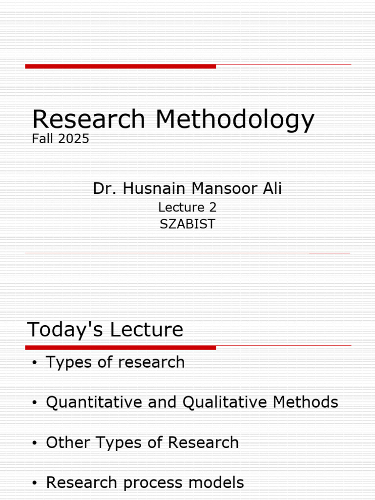 Research Methodology: Types & Processes | PDF | Methodology ...