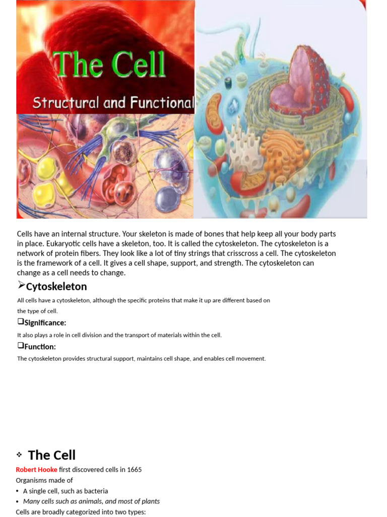 Cell Structure & Organselles 1 | PDF | Cell (Biology) | Endoplasmic ...