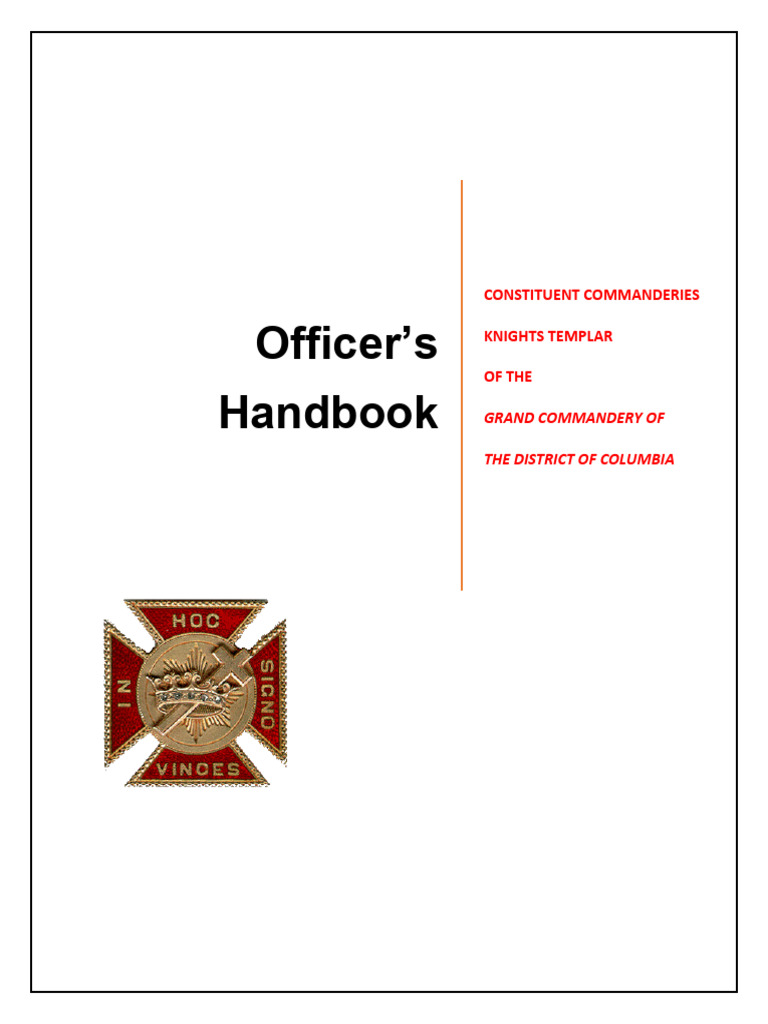 Officer's Handbook for Knights Templar | PDF | Titles | Freemasonry