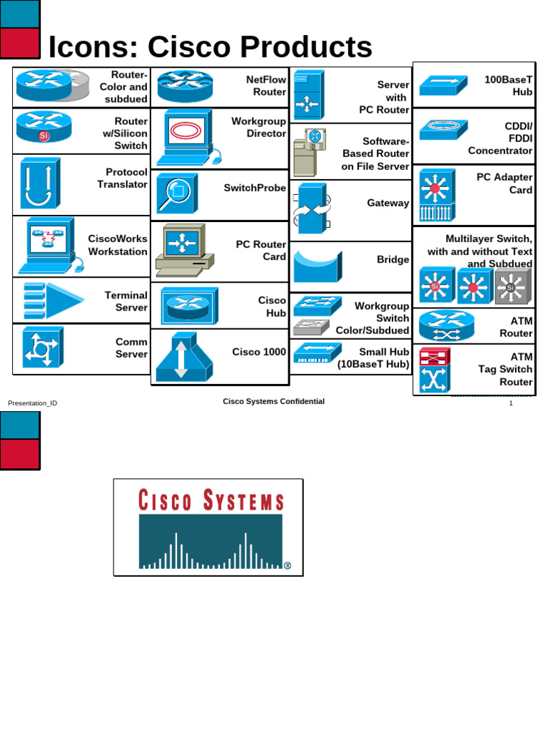 Cisco Product Icons and Logos Guide | PDF | Network Switch | Computer ...