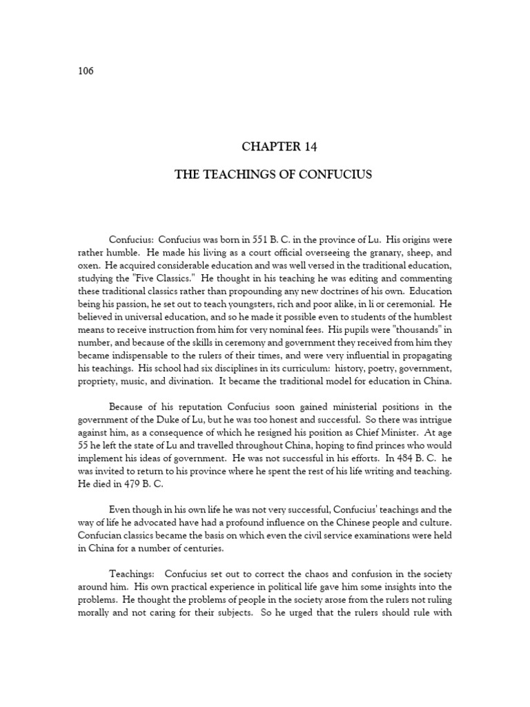 Confucius' Teachings and Principles | PDF | Confucianism | Confucius
