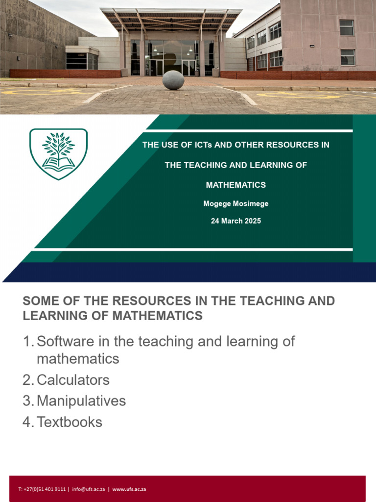 The Use of ICTs and Other Resources in The Teaching and Learning of ...