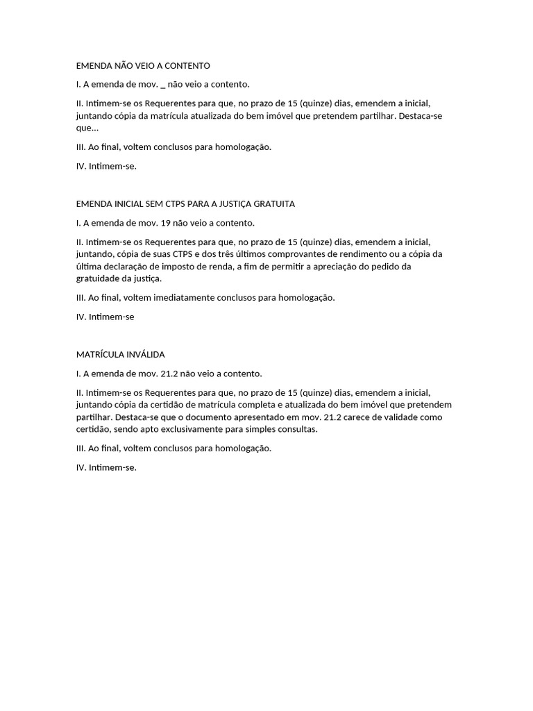 Emenda Não Veio a Contento | PDF