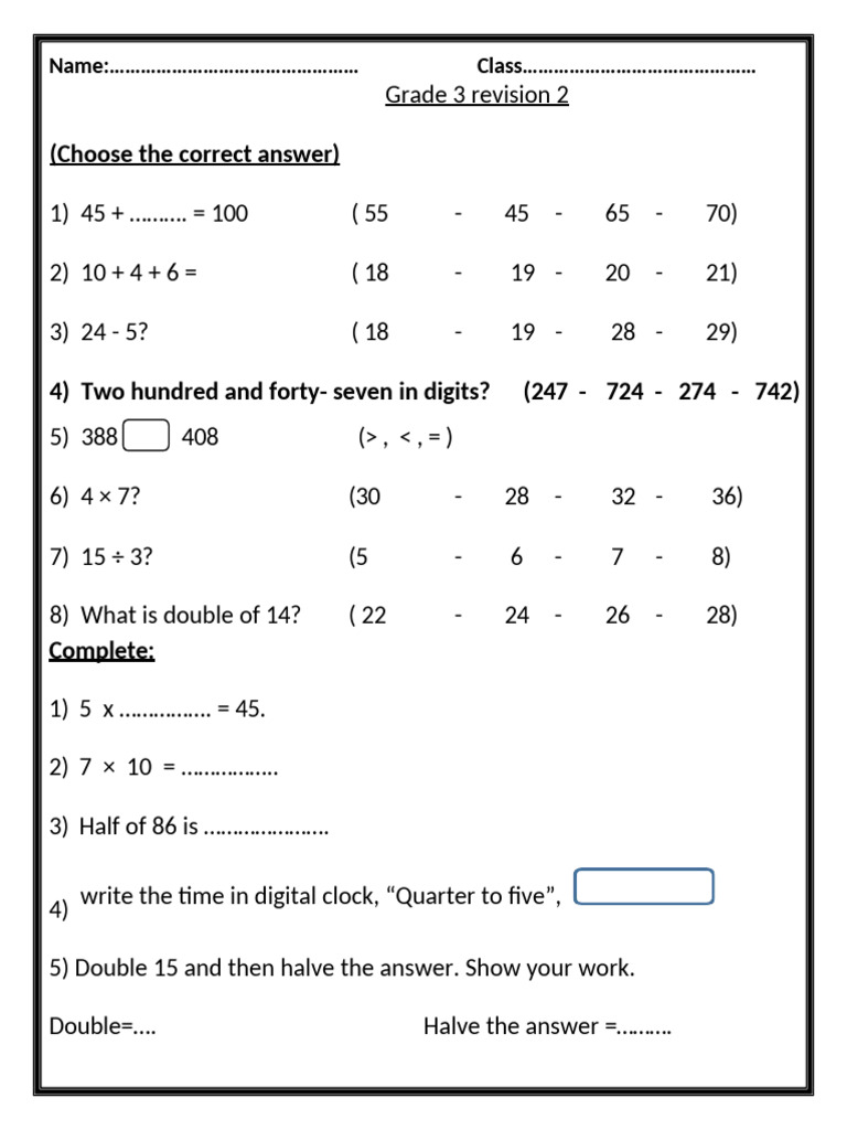 Grade 3 - 3 | PDF