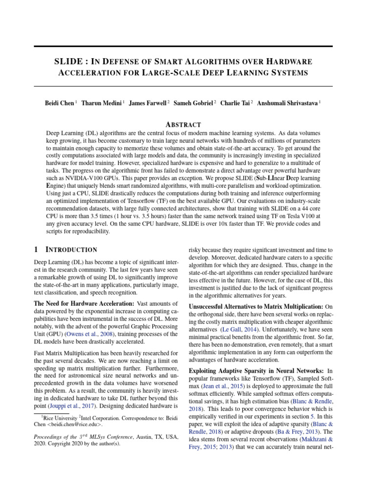 Smart Algorithms for Deep Learning Efficiency | PDF | Deep Learning ...
