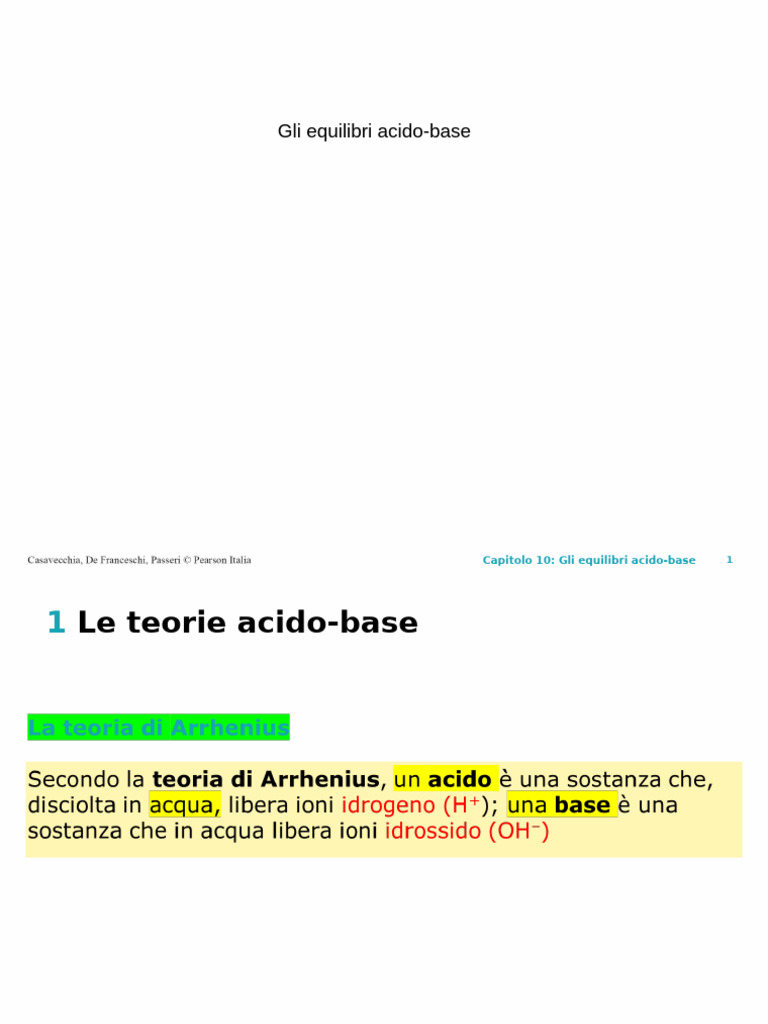 10 - Equilibri Acidi Base | PDF