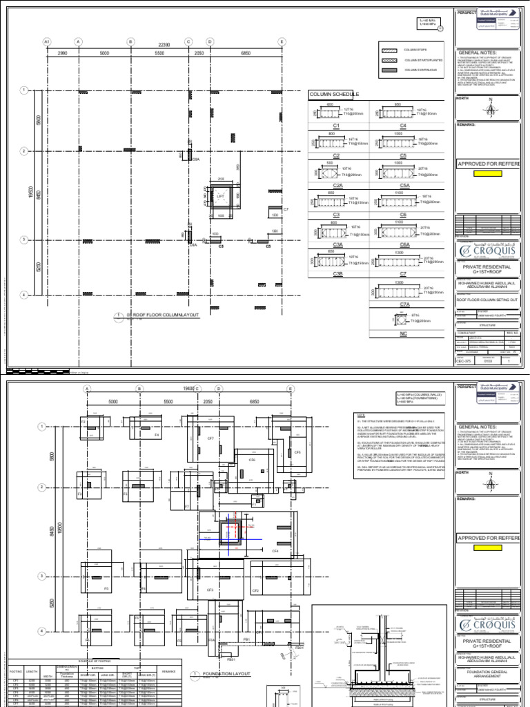 Foundation and Column Layout Plan | PDF | Chess | Chess Theory
