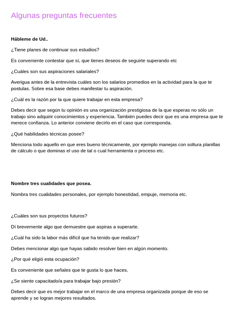Algunas Preguntas Frecuentes 20251003 132320 0000 | PDF