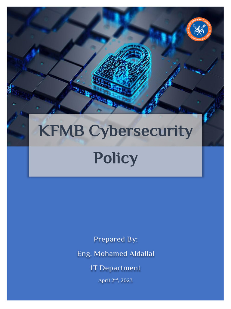 KFMB Cybersecurity Policy (En) v2.1 | PDF | Security | Computer Security