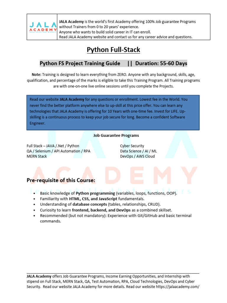 JALA Academy: 100% Job Guarantee IT Courses | PDF | Mentorship | Cloud ...
