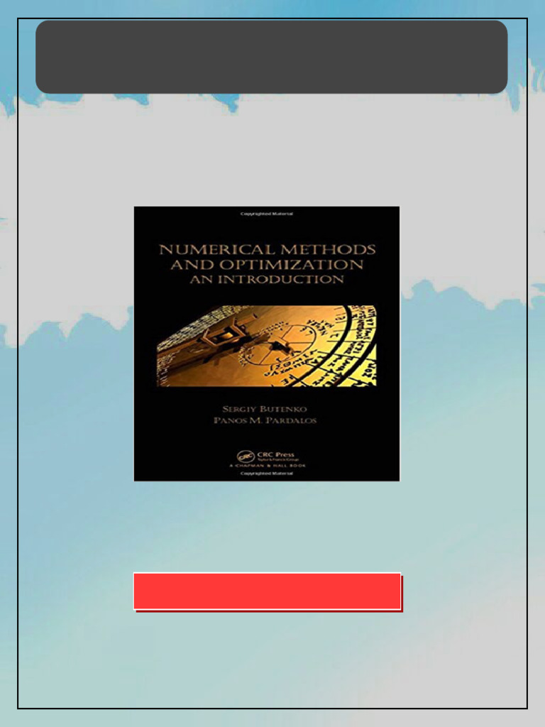 Numerical Methods and Optimization An Introduction 1st Butenko Solution ...