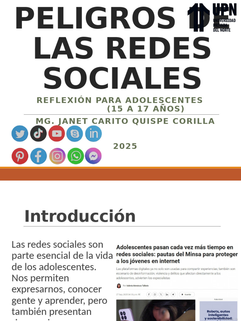 Peligros de Las Redes Sociales 15 17 | PDF | Acoso cibernético ...