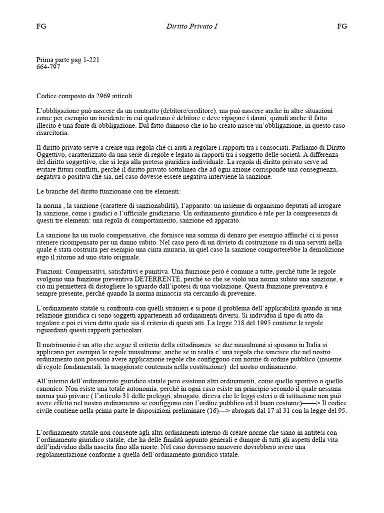 Diritto Privato | PDF
