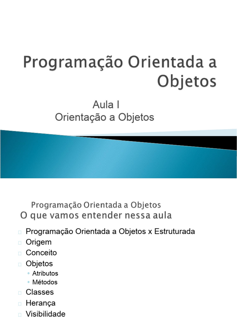 Introdução à Programação Orientada a Objetos | PDF | Linguagem de ...