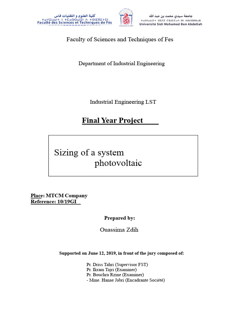 Sizing a Photovoltaic System for MTCM | PDF | Photovoltaic System ...