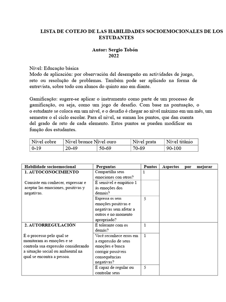 Habilidades Socioemocionais na Educação | PDF | Empatia | Autoestima