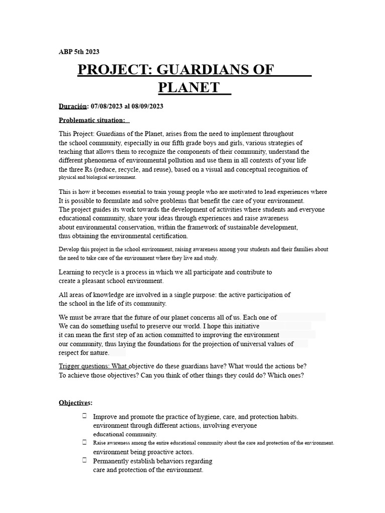 ABP 5th 2023 GUARDIANS OF THE PLANET | PDF | Environmental Protection ...