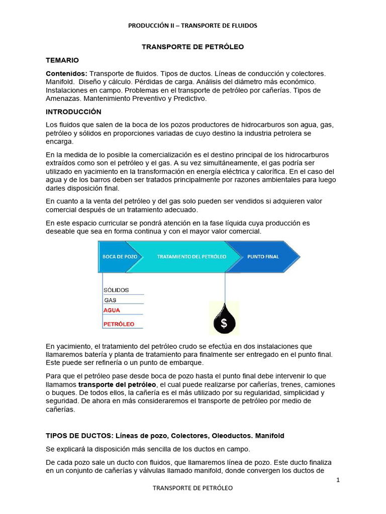 Transporte de Petróleo: Ductos y Diseño | PDF | Corrosión | Construcción